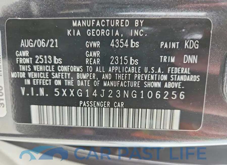 5XXG14J23NG106256# 13