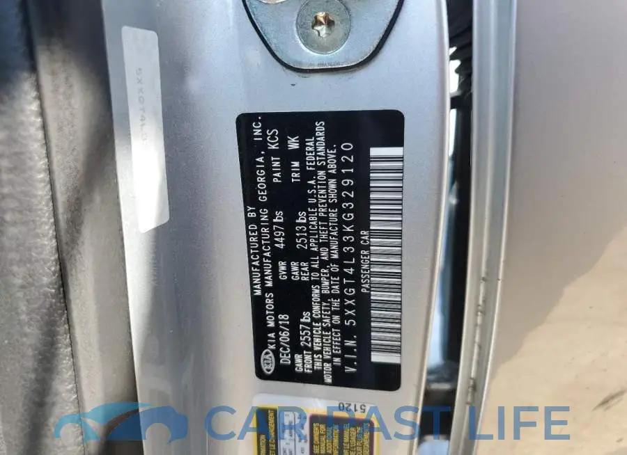 5XXGT4L33KG329120# 12