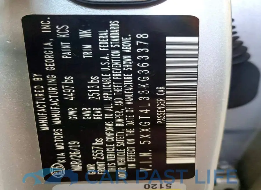 5XXGT4L33KG363378# 12