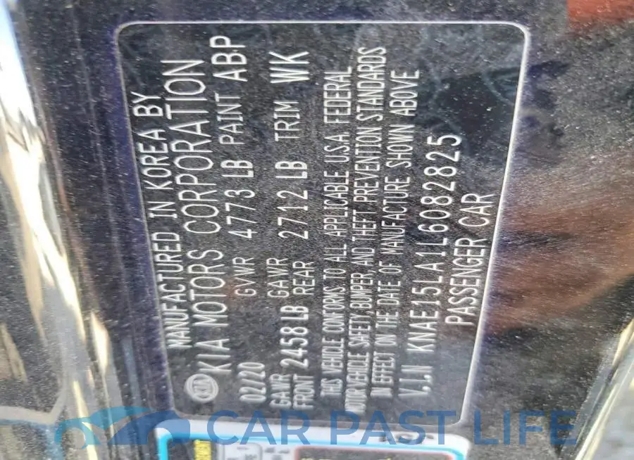 KNAE15LA1L6082825# 13