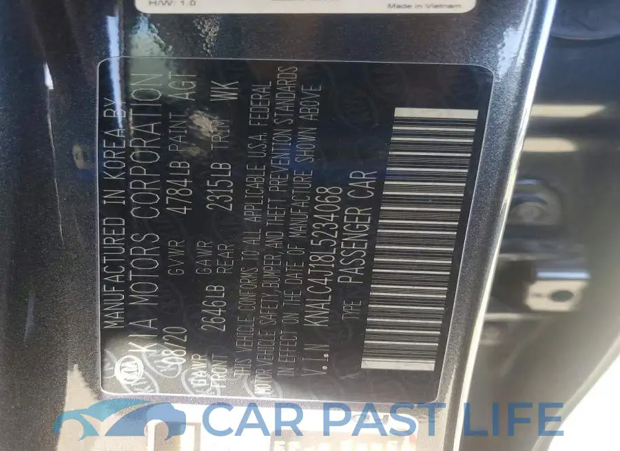 KNALC4J18L5234068# 12