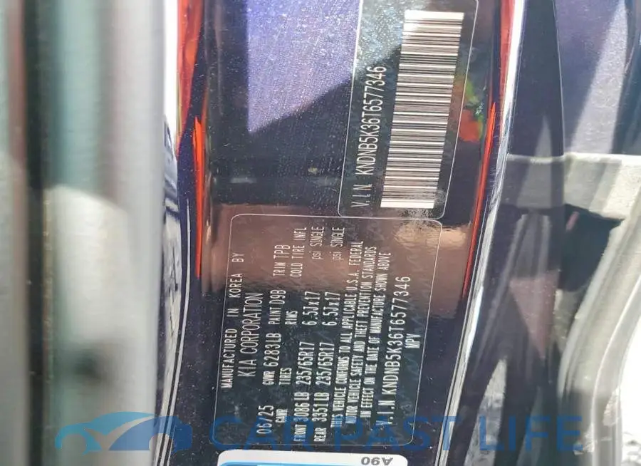 KNDNB5K36T6577346# 14