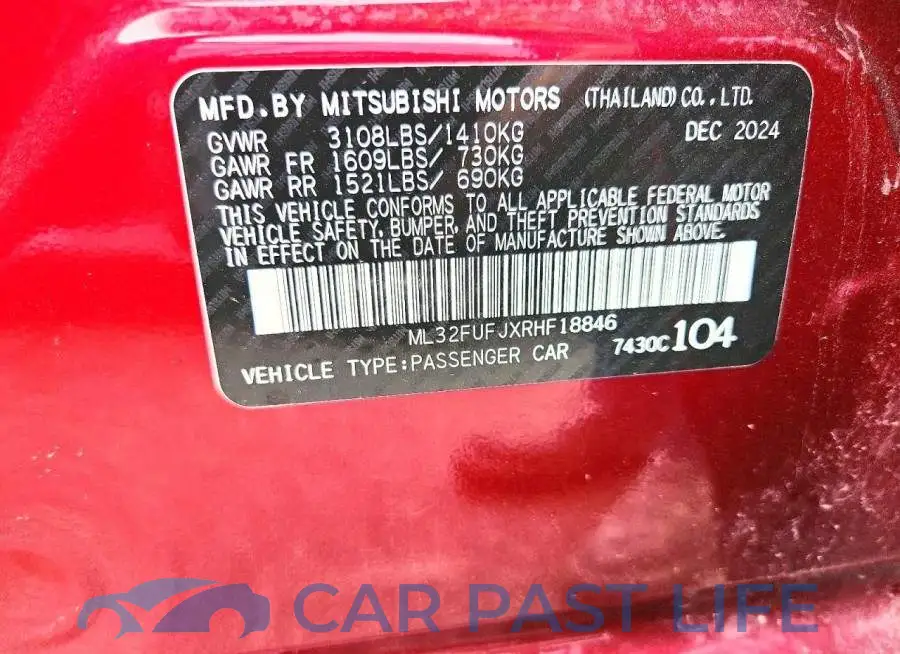 ML32FUFJXRHF18846# 12