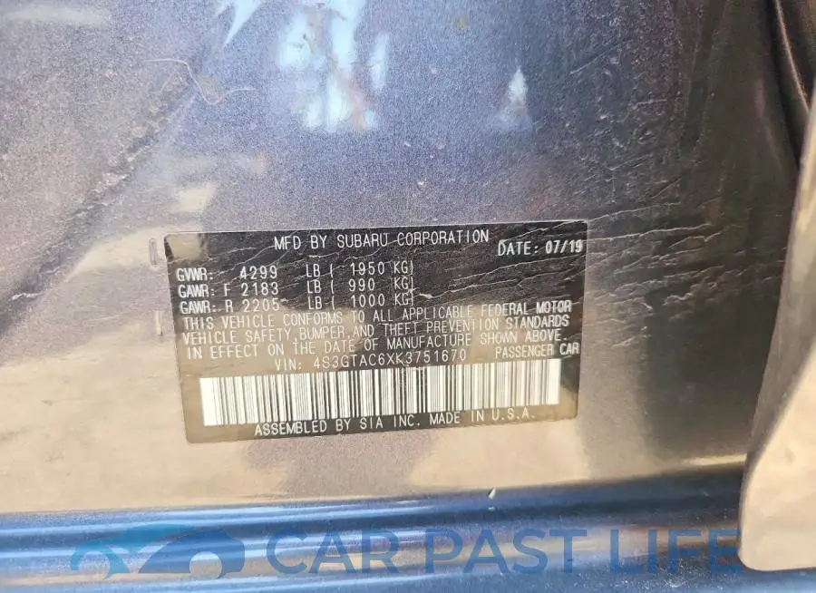 4S3GTAC6XK3751670# 12