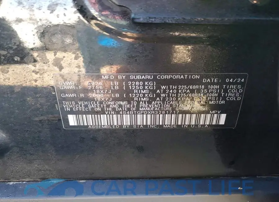 4S4BTGPDXR3281717# 13