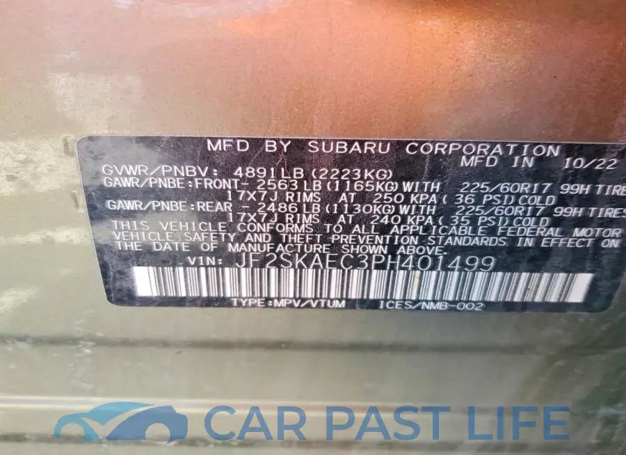 JF2SKAEC3PH401499# 13