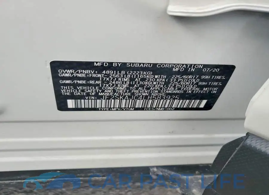JF2SKAJC4LH583925# 13