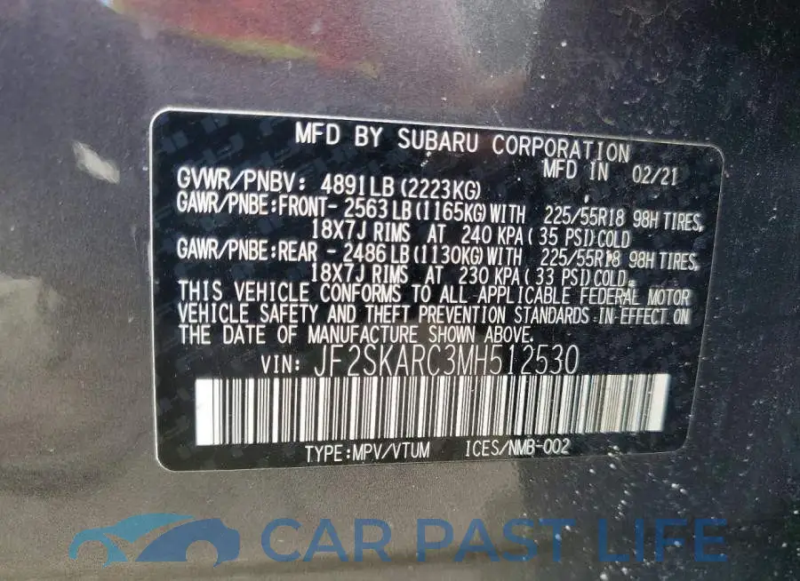 JF2SKARC3MH512530# 14