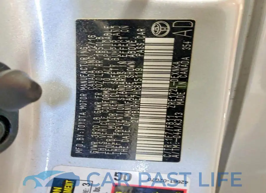 2T1BURHE7HC815119# 13