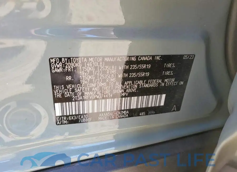 2T3A1RFV0PW374414# 13