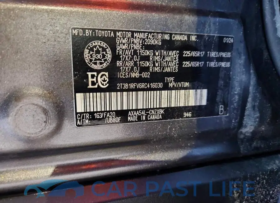 2T3B1RFV6RC416030# 13