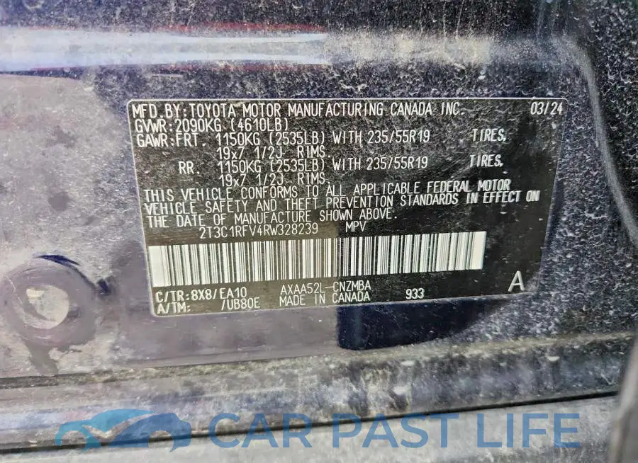 2T3C1RFV4RW328239# 14