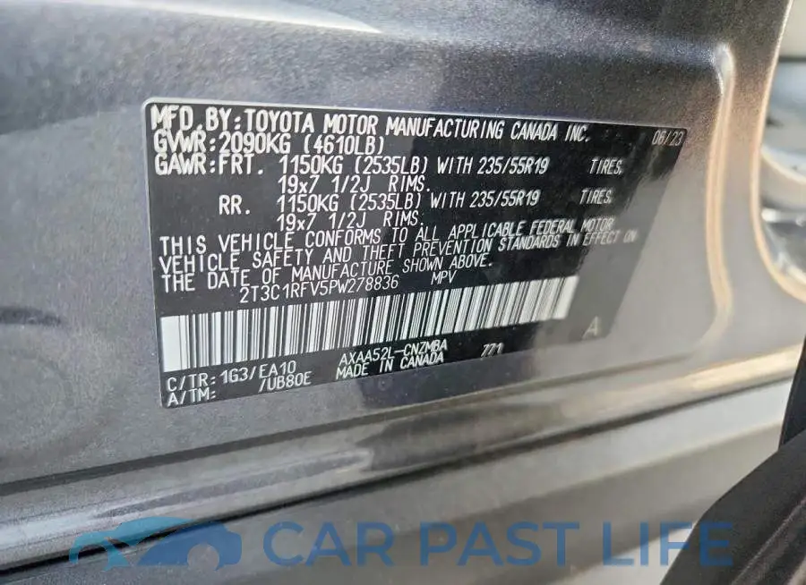 2T3C1RFV5PW278836# 13