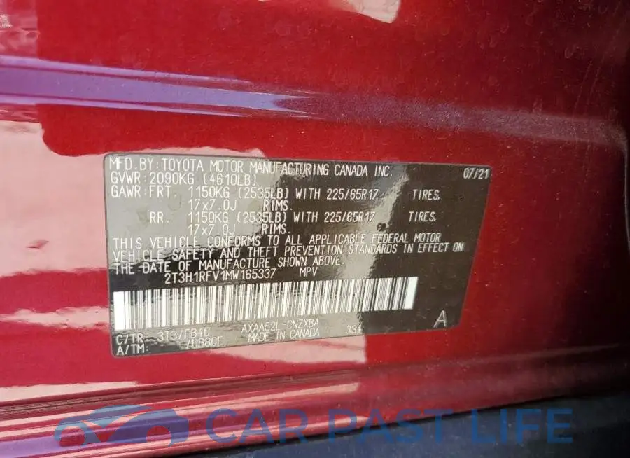 2T3H1RFV1MW165337# 14