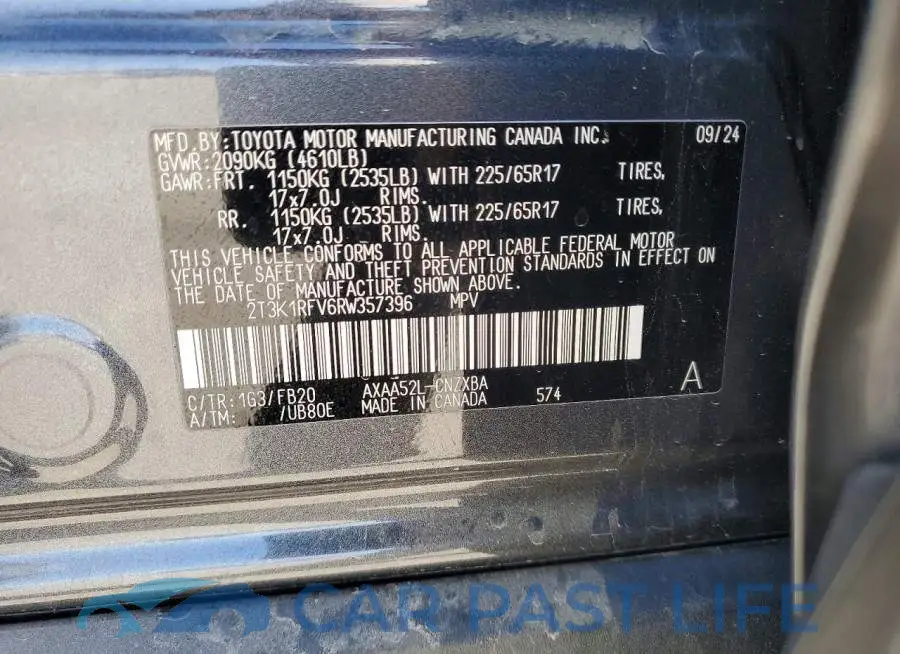 2T3K1RFV6RW357396# 13