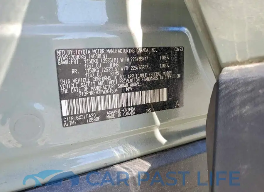 2T3P1RFV3PW364504# 14