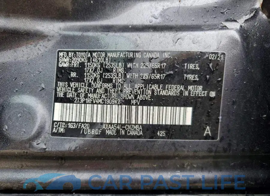 2T3P1RFV4MC190942# 14