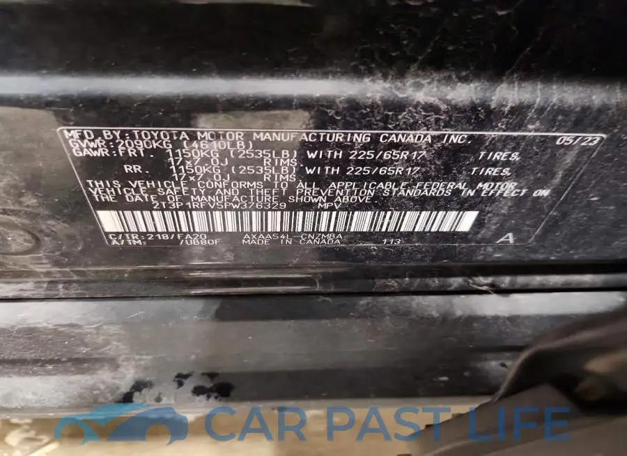 2T3P1RFV5PW376329# 13