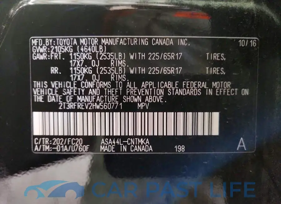 2T3RFREV2HW560771# 14