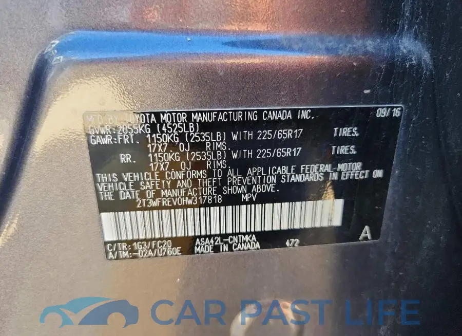 2T3WFREV0HW317818# 13