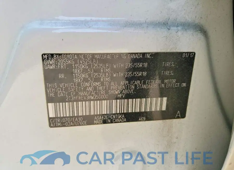 2T3YFREV3HW350000# 13