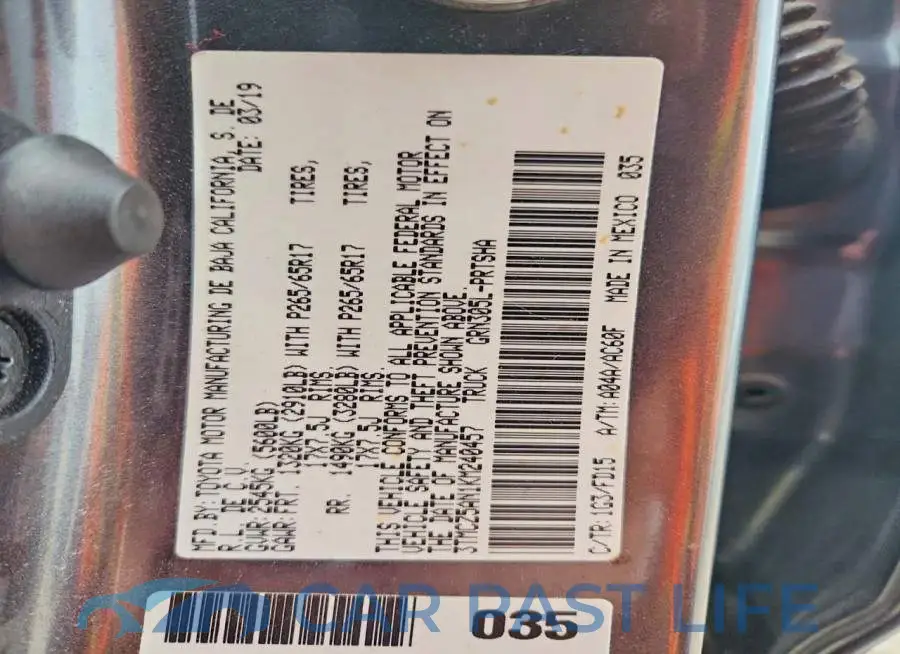 3TMCZ5AN1KM240457# 13