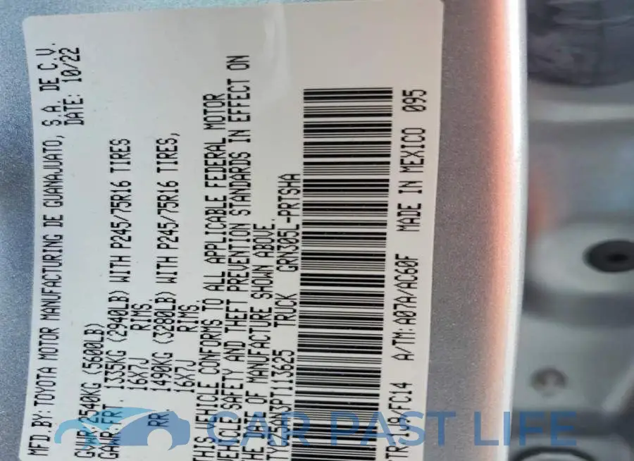 3TYCZ5AN3PT113625# 12