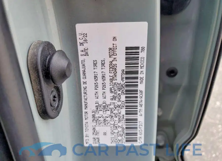 3TYCZ5AN8PT113944# 12