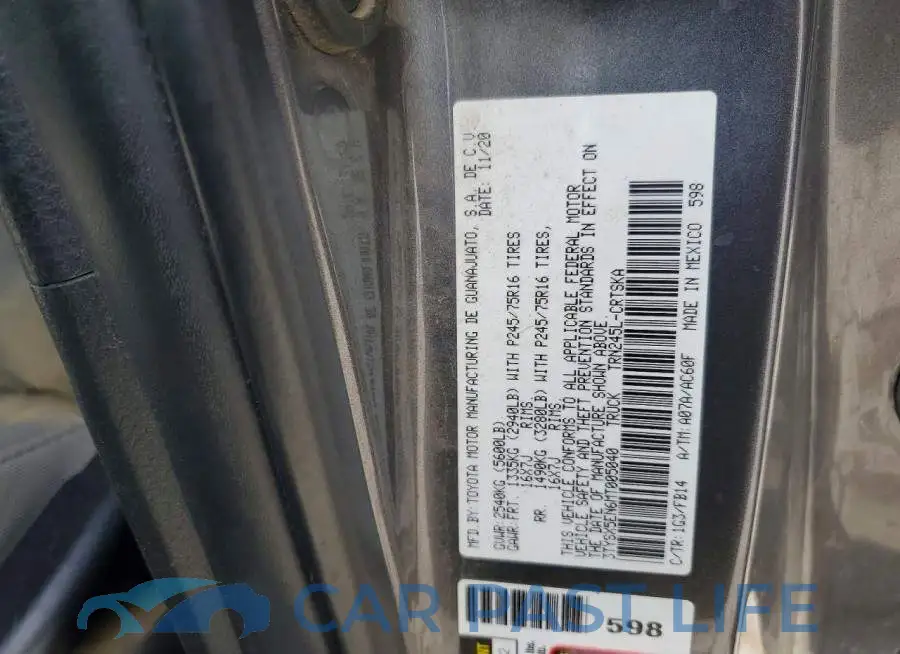 3TYSX5EN6MT005040# 12