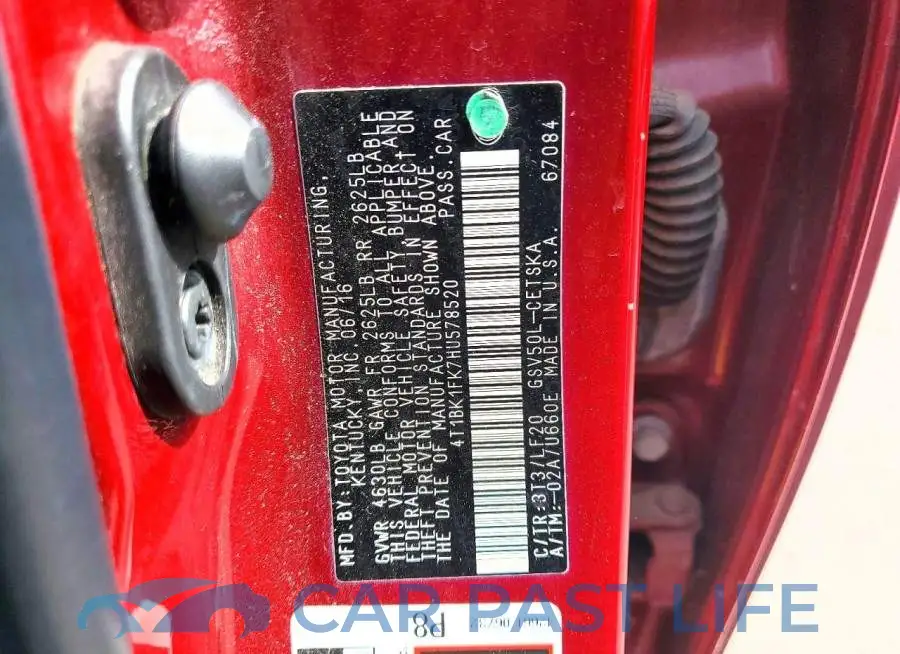 4T1BK1FK7HU578520# 12