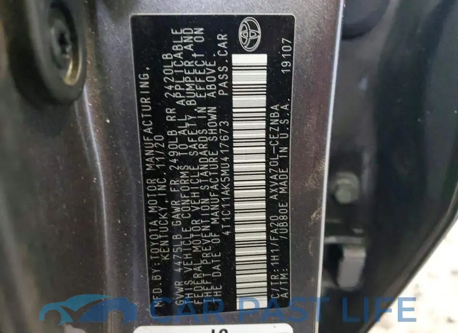 4T1C11AK5MU417673# 13