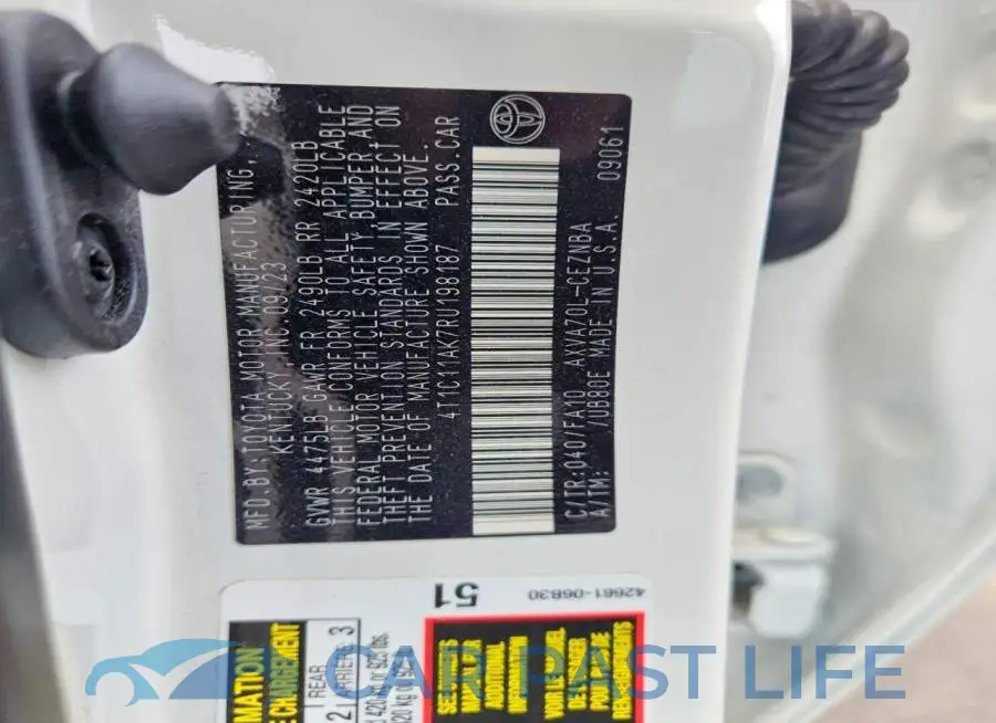 4T1C11AK7RU198187# 12