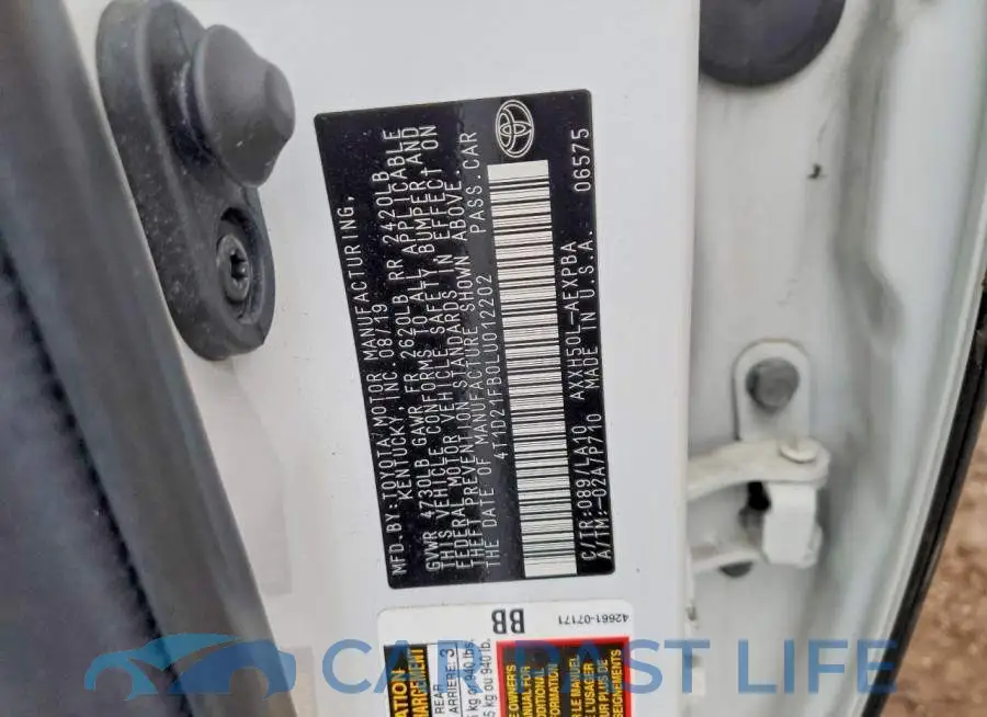 4T1D21FB0LU012202# 12