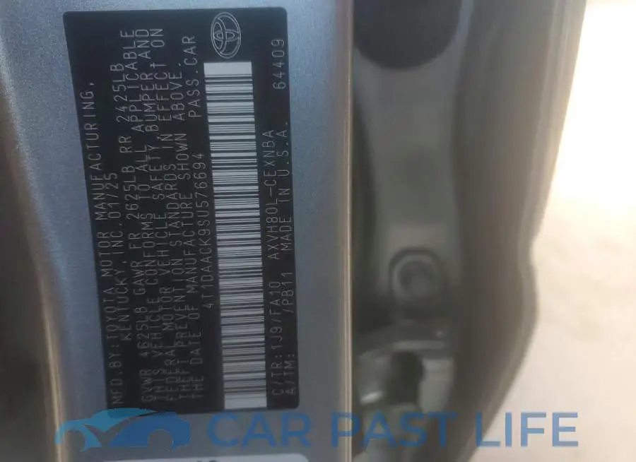4T1DAACK9SU576694# 12