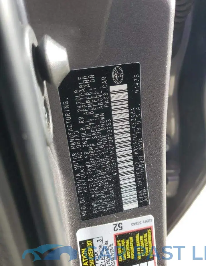 4T1G11AK0PU823253# 13