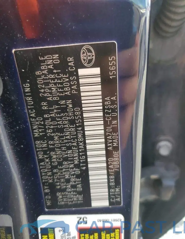 4T1G11AK8MU415580# 12