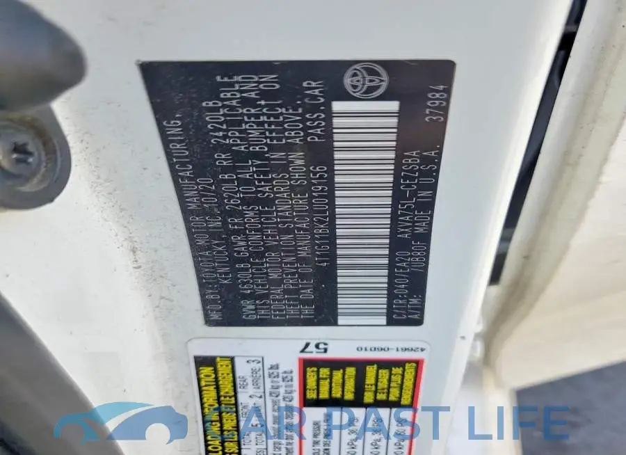 4T1G11BK2LU019156# 12