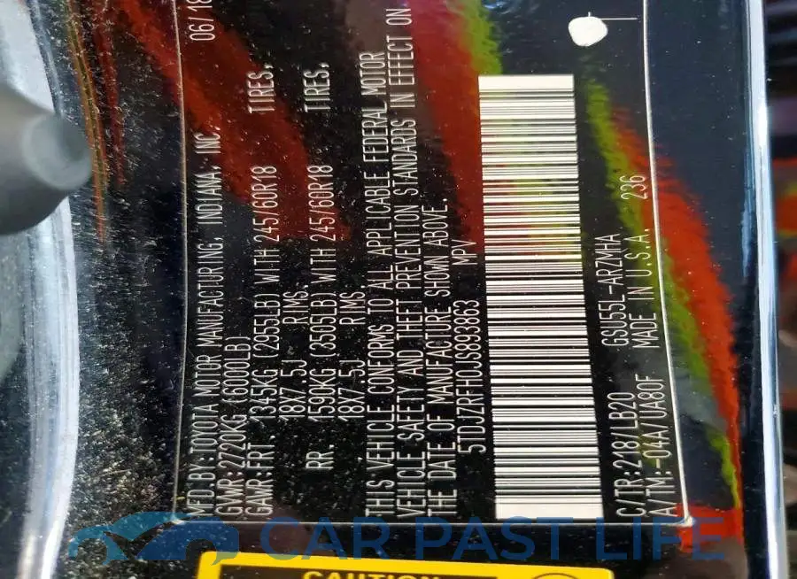 5TDJZRFH0JS893863# 13