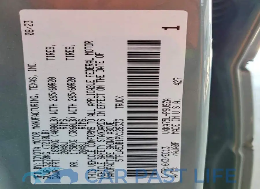 5TFLA5DB1PX128333# 12
