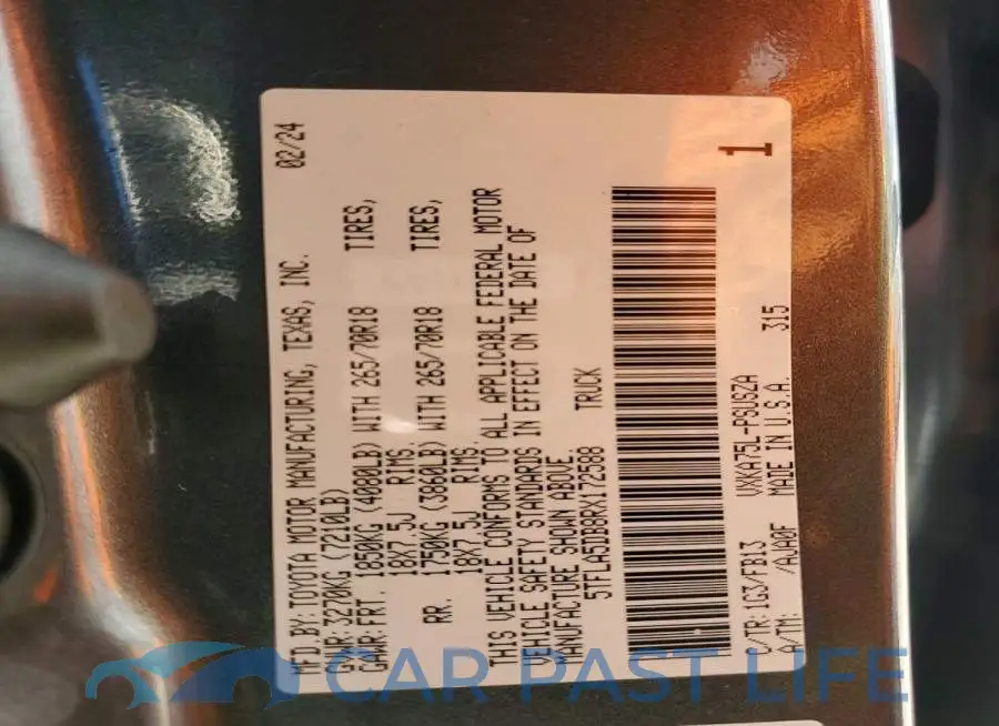 5TFLA5DB8RX172588# 13