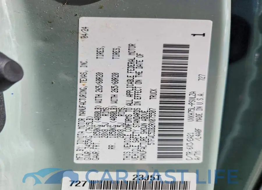 5TFWC5DB2RX075507# 12