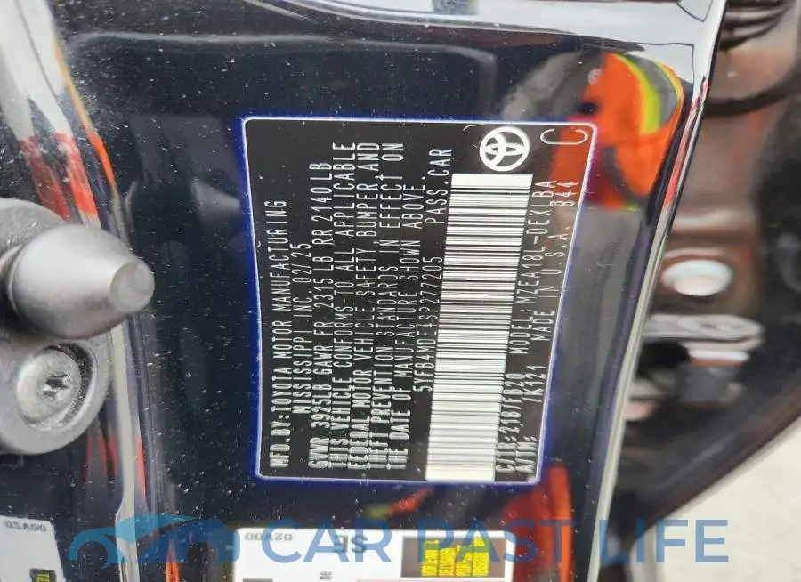 5YFB4MDE4SP277205# 13