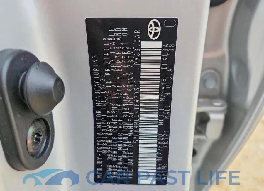 5YFB4MDE4TP420512# 12