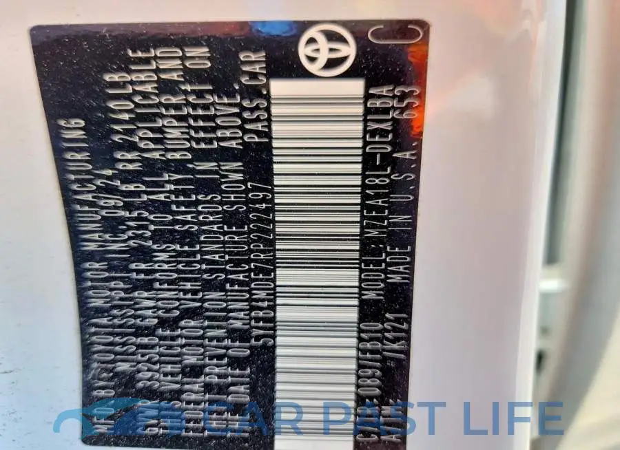 5YFB4MDE7RP222497# 12