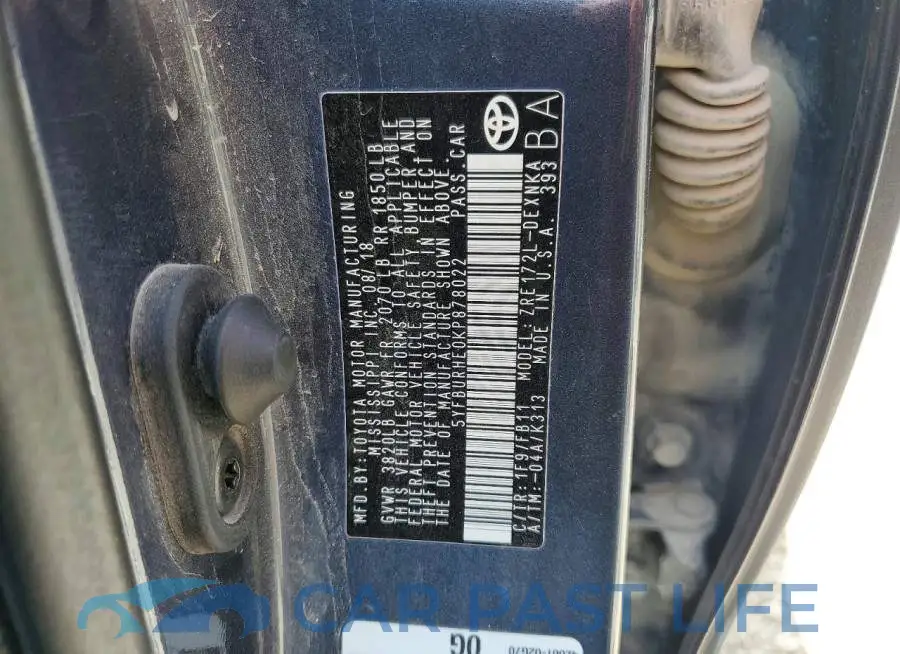 5YFBURHE0KP878022# 12