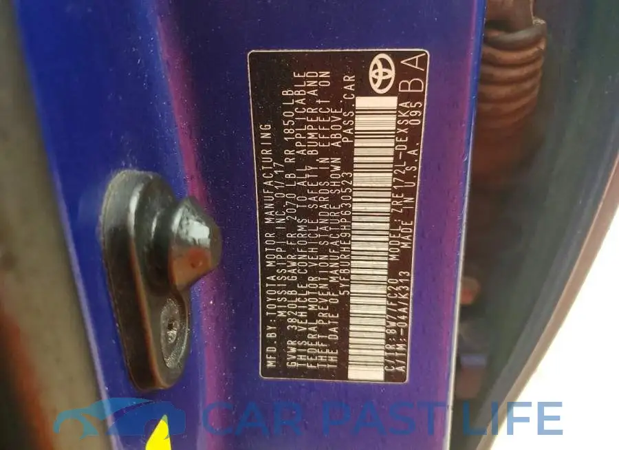 5YFBURHE9HP630523# 12