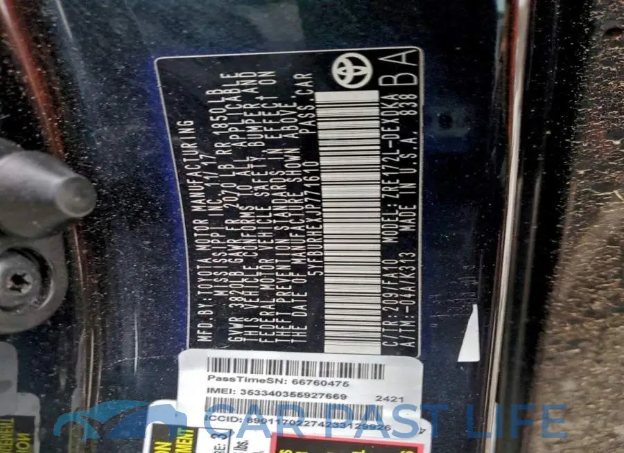5YFBURHEXJP771610# 12
