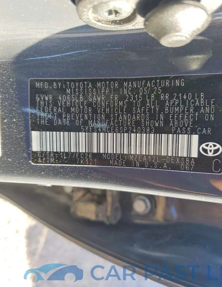 5YFS4MCE6SP240383# 12