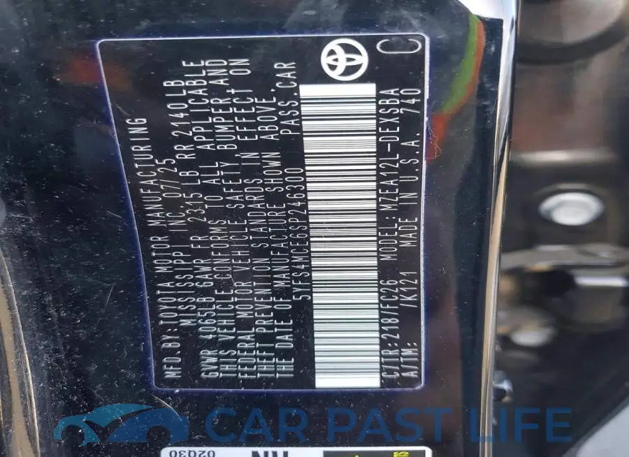 5YFS4MCE6SP246300# 12