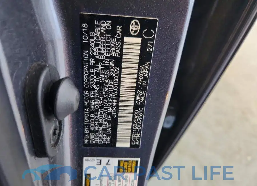 JTDKARFP6J3100022# 12